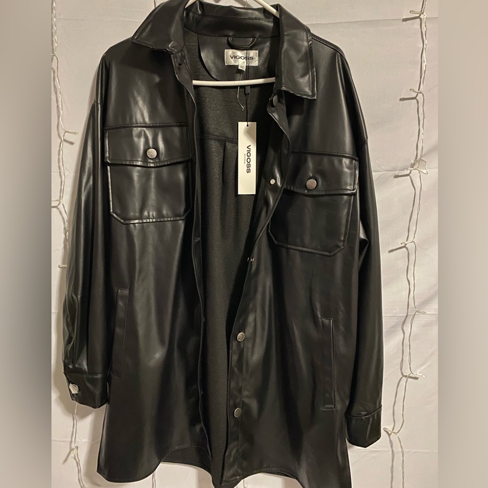 Vigoss Men's Black Shirt Jacket